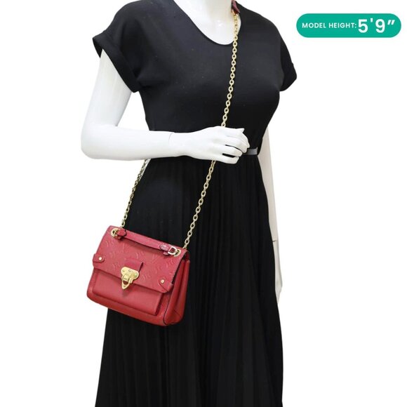 Louis Vuitton Vavin BB Monogram Empreinte Leather Shoulder Bag Red - Picture 2 of 14